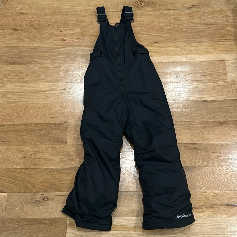 Columbia kids bib snow pants black size small (8), excellent condition